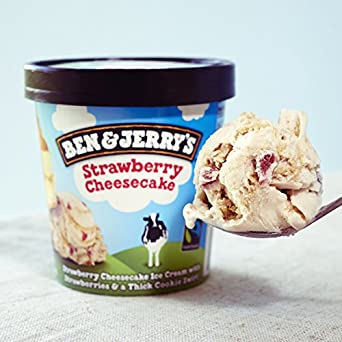 BEN &amp; JERRY Strawberry Cheesecake 1 PINT