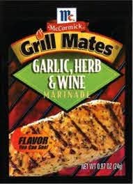 GRILLMATES GARLIC, HERB &amp; WINE MARINADE .87OZ