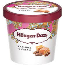 HAAGEN DAZ PRALINES &amp; CREAM PINT