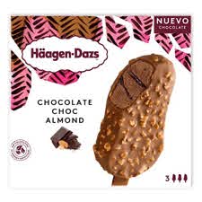 HAAGEN DAZ CHOCOLATE CHOC ALMOND ICE CREAM BAR 80ML