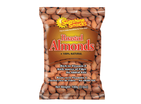 SUNSHINE SNACKS ROASTED ALMONDS 100G