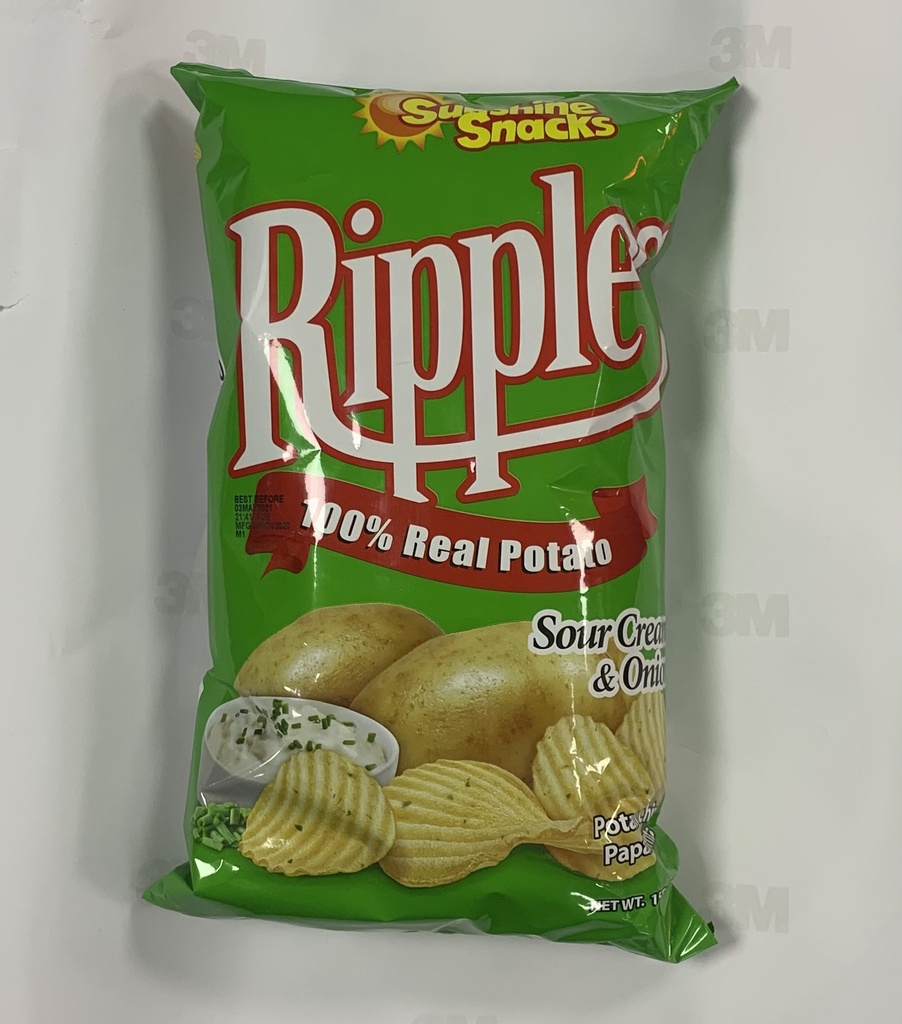 RIPPLES S/CREAM &amp; ONION 156G