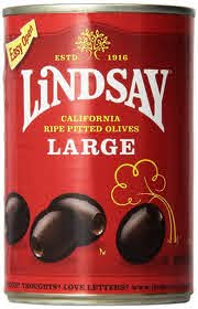 Lindsay Lg. Black Pitted Olives 6OZ