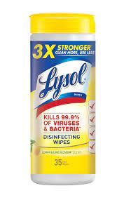 LYSOL DISINFECT WIPES LEMON/LIME