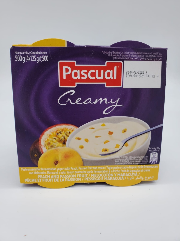 PASCUAL PEACH &amp; PASSION FRUIT 125G