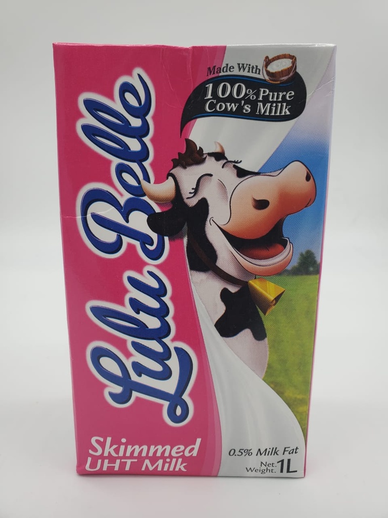 LULUBELLE SKIMMED UHT MILK 1LTR