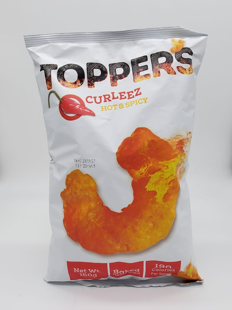 TOPPERS CURLEEZ (HOT &amp; SPICY) 125G