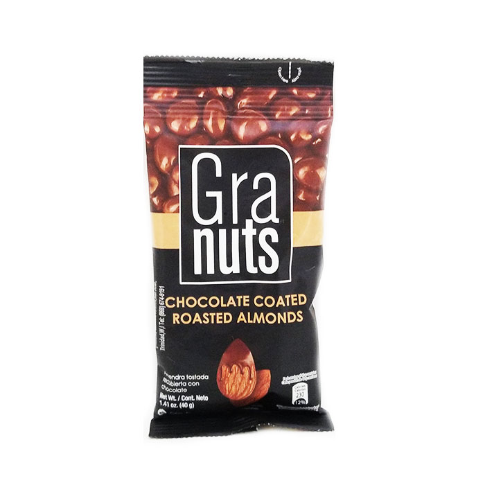 Gnuts CHOCOLATE COATED ROASTED ALMONDS 40G