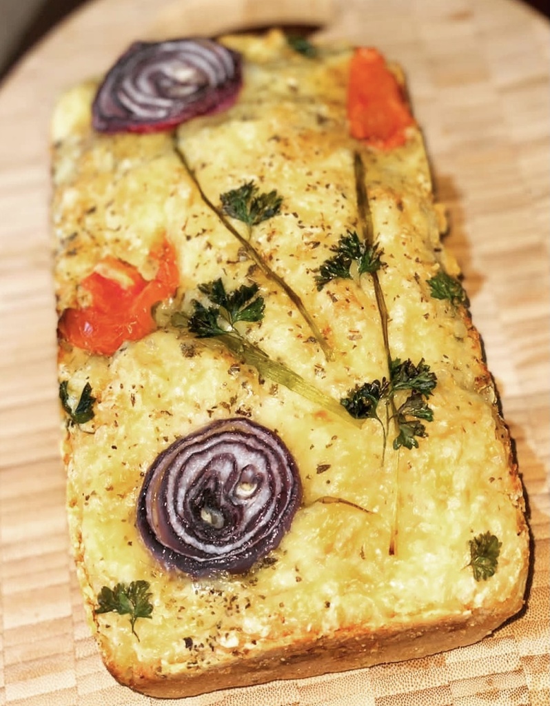 ITALIAN FOCACCIA - TOMATO, ONION, CHIVE &amp; PARSLEY