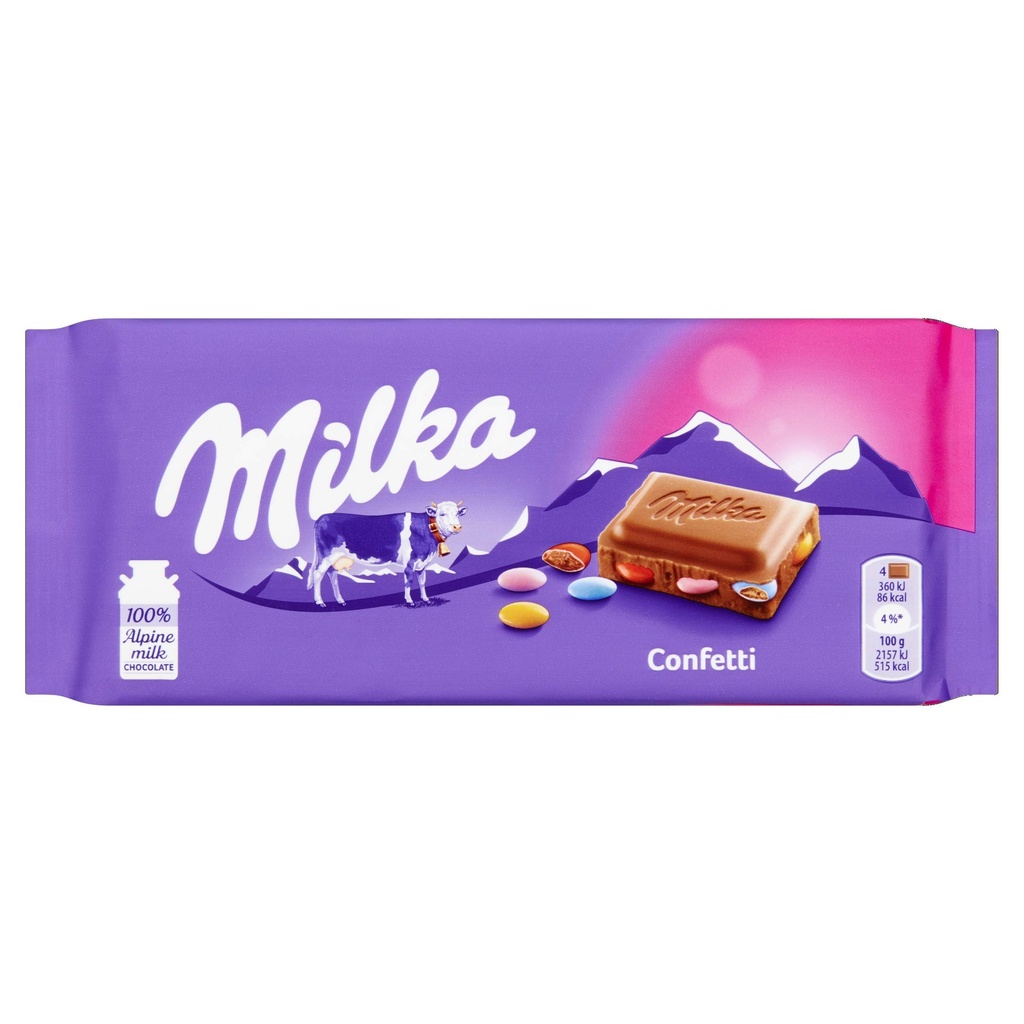 MILKA CONFETTI 100G