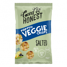 GOOD &amp; HONEST POPPED VEGGIE CRISPS - SALTED 85G