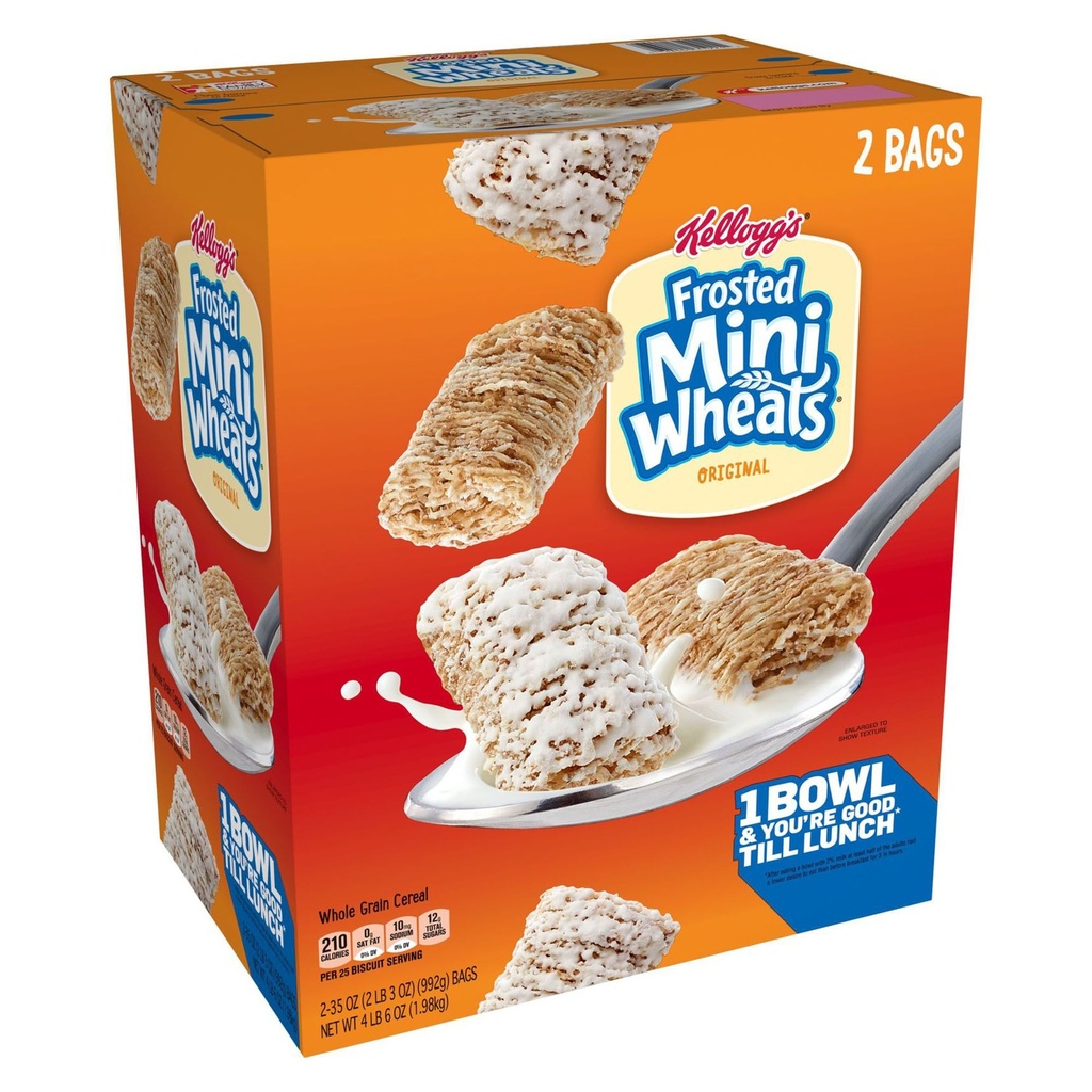 KELLOGG'S FROSTED MINI WHEATS (2-35oz pk)