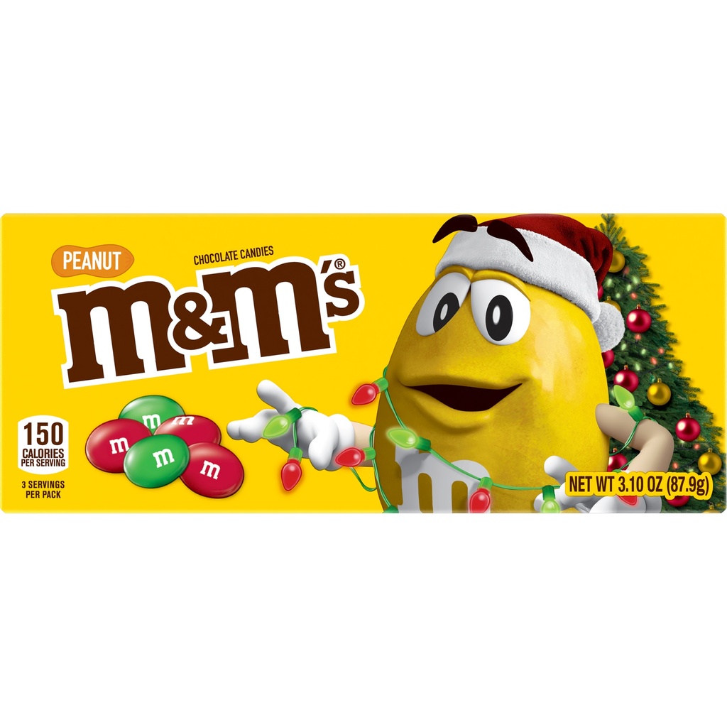 M&amp;M CHRISTMAS BX (PEANUT)3.1OZ