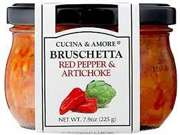 CUCINA &amp; AMORE RED PEPPER &amp; ARTICHOKE BRUSCHETTA 7.9OZ