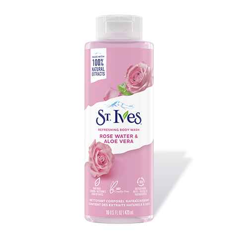 ST IVES BODY WASH ROSE WATER &amp; ALOE 16OZ