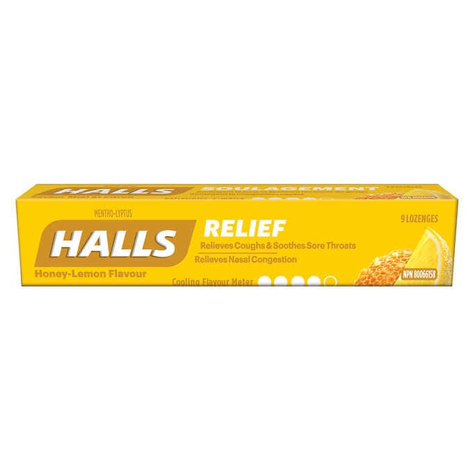 HALLS HONEY LEMON 9PC