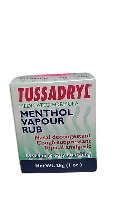 TUSSADRYL MENTHOL VAPOUR RUB 28G