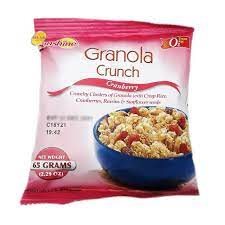 SUNSHINE GRANOLA CRUNCH CRAN 65G