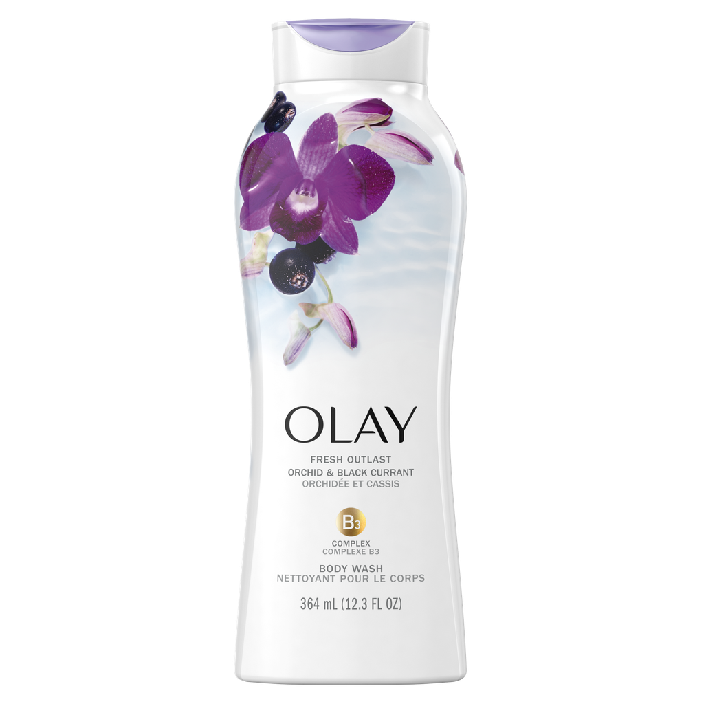 OLAY BODY WASH ORCHID &amp; BLACK CURRANT 12.3OZ