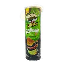 PRINGLES SCORCHIN CHILI &amp; LIME 158GM