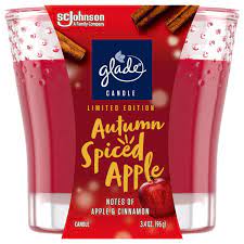 GLADE CANDLE AUTUMN SPICED APPLE 3.4OZ