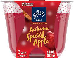 GLADE CANDLE AUTUMN SPICED APPLE 6.8OZ