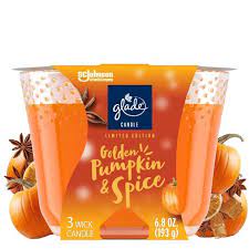 GLADE CANDLE GOLDEN PUMPKIN &amp; SPICE 6.8OZ