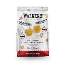 WALKERS PURE BUTTER MINI S/BREAD STARS 125G