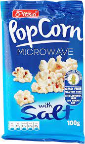 PITSO MICROWAVE POPCORN SALT 100G