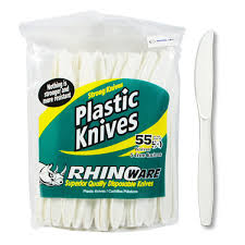 RHINOWARE PLASTIC KNIVES 55PC