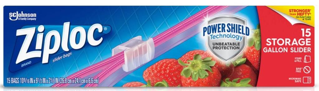 Ziploc Storage Bags Zip Gal15ct.