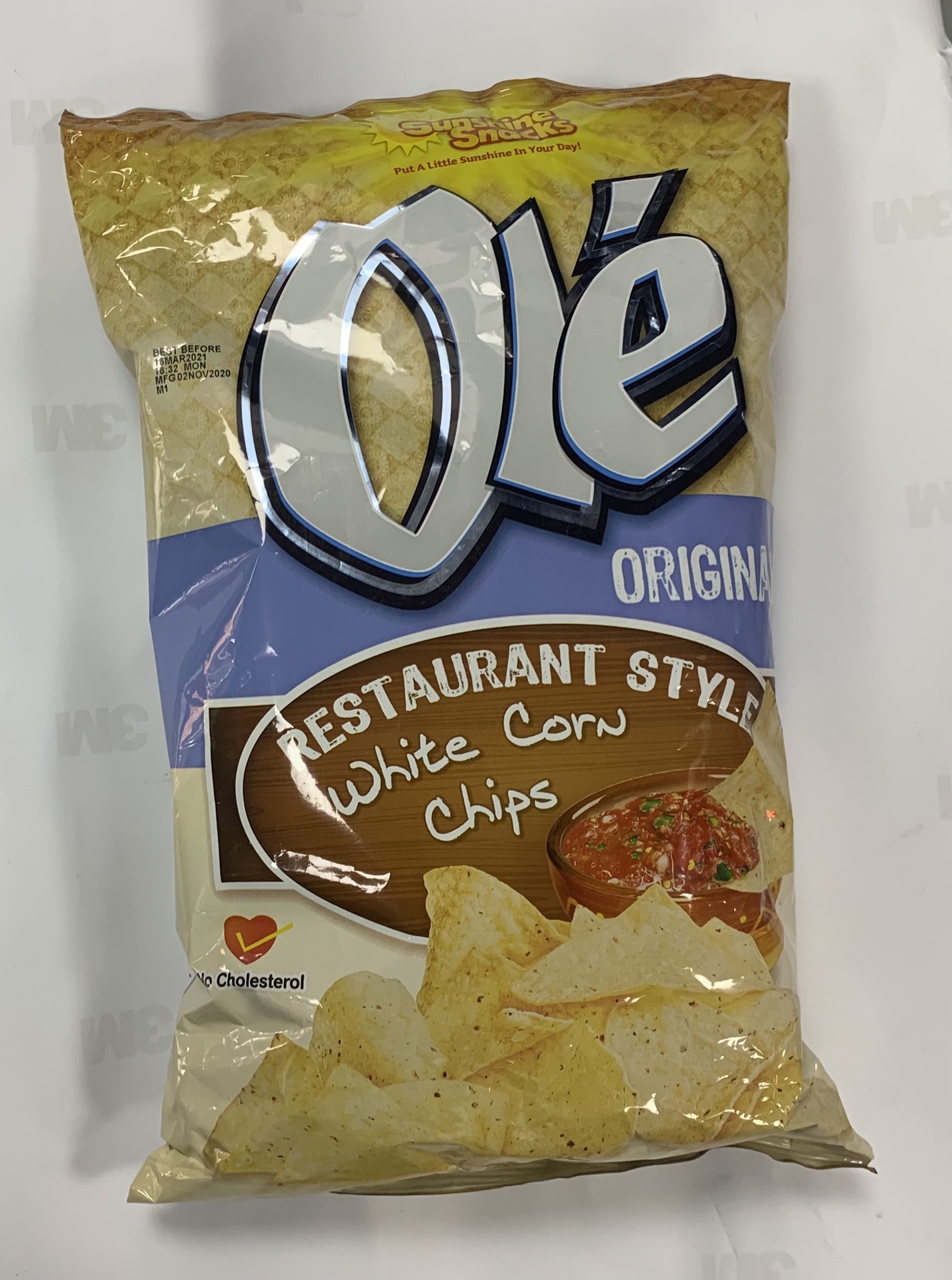 OLE WHITE CORN CHIPS 309G