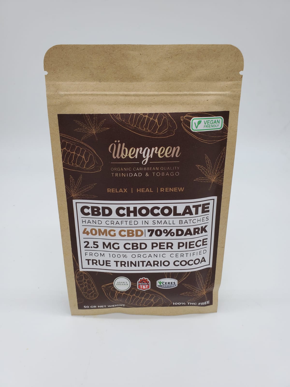 UBERGREEN CBD CHOCOLATE 40MG