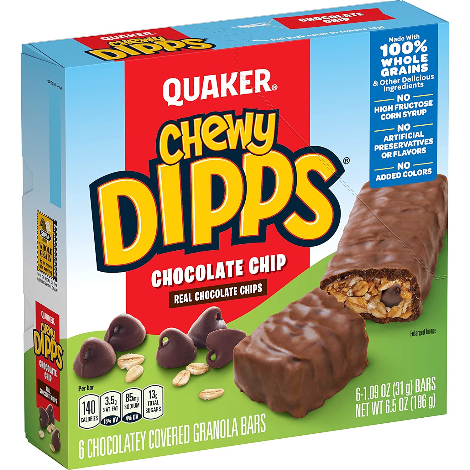 Quaker Chewy Dipps Choc Chip 31G