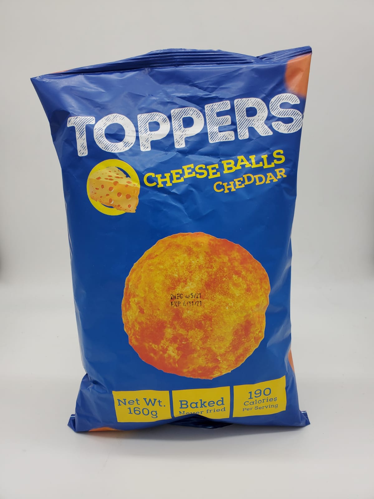 TOPPERS CHEESEBALLS -CHEDDAR 160G