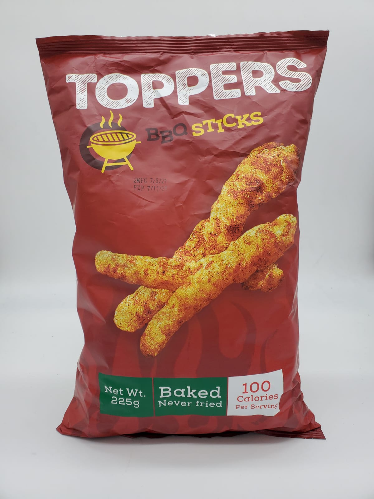 TOPPERS BBQ STICKS 225G