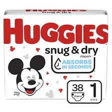 HUGGIES SNUG & DRY JUMBO STEP 1 (SM) 38CT