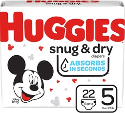 [010092] HUGGIES SNUG &amp; DRY JUMBO STEP 5 (XXL) 22CT