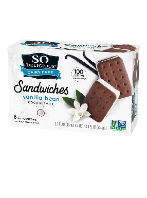 SO DELICIOUS VANILLA BEAN SANDWICHES 8CT 18.4OZ