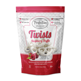 TWISTS - RASPBERRY TRUFFLE WHITE FUDGE PRETZELS 5.5OZ