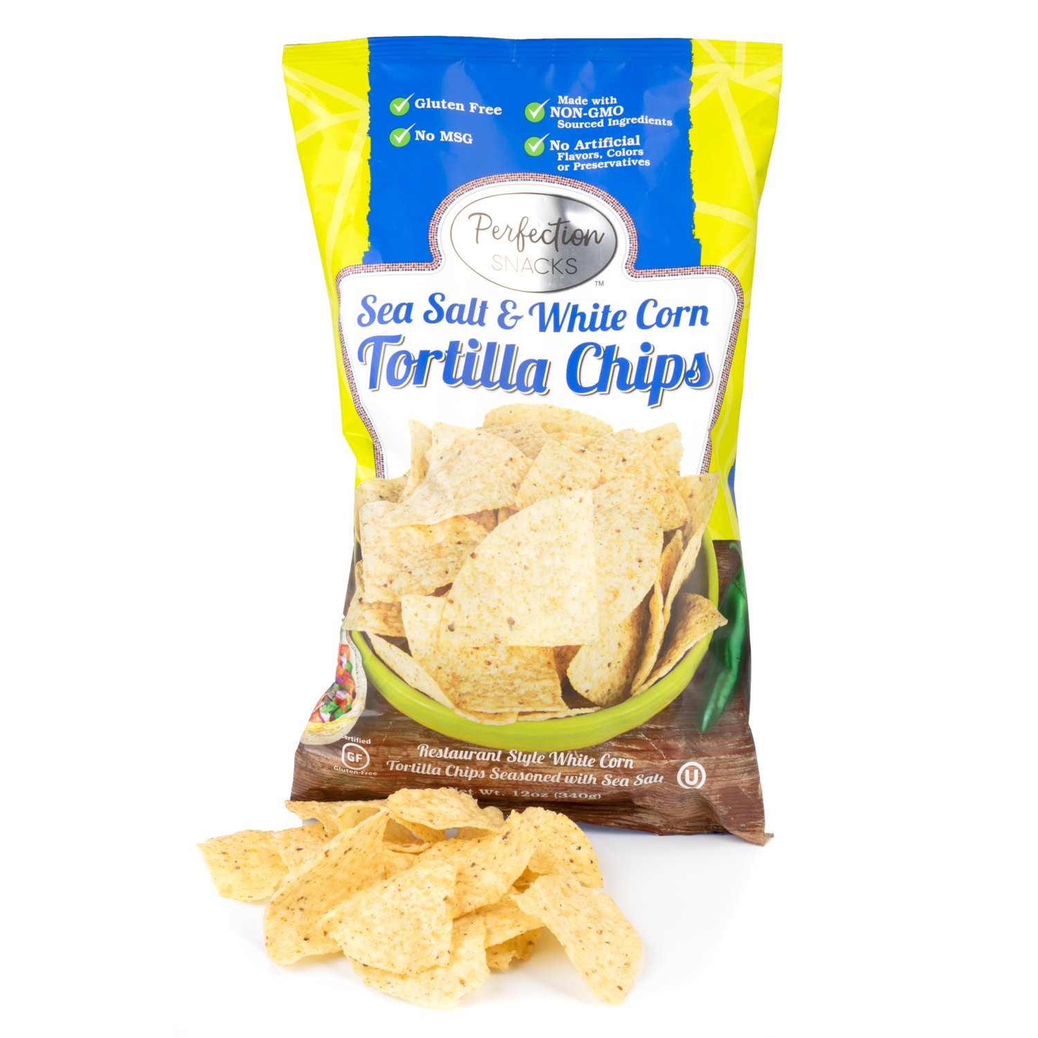 TORTILLA CHIPS - WHITE SEA SALT 12OZ