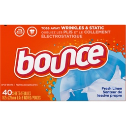 [11169] BOUNCE DRYER SHEETS - FRESH LINEN (40CT)