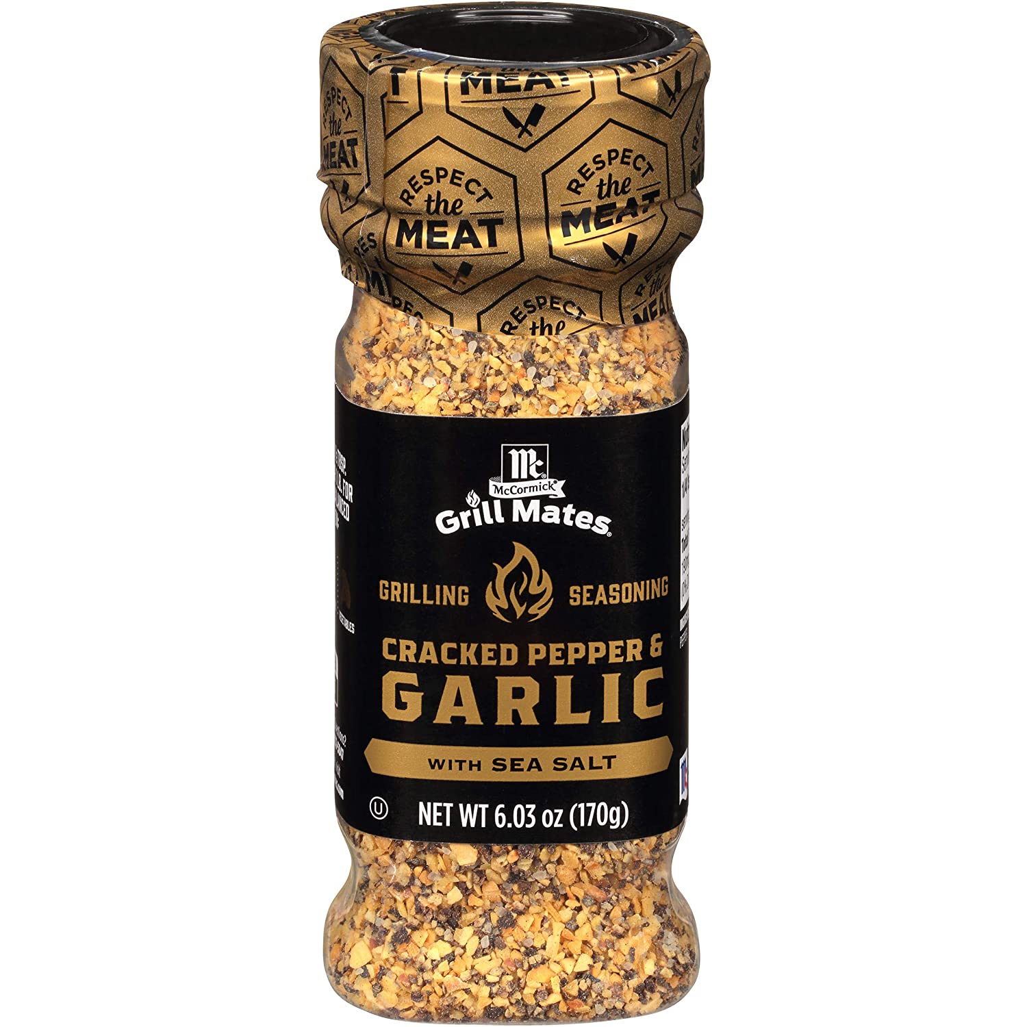 GRILL MATES CRACKED PEPPER & GARLIC W/SEA SALT 170G