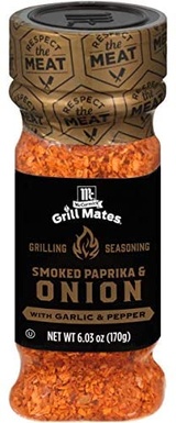 GRILL MATES SMOKED PAPRIKA & ONION W/GARLIC & PEPPER 170G