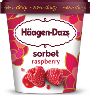 HAAGEN DAZ SORBET RASPBERRY (PINT) VEGAN