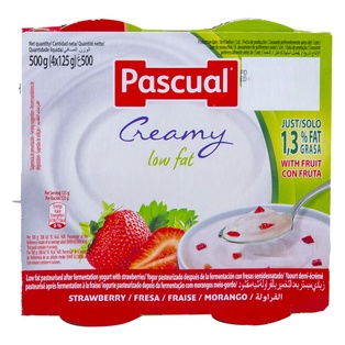 PASCUAL STRAWBERRY L/F 125G (4PK)