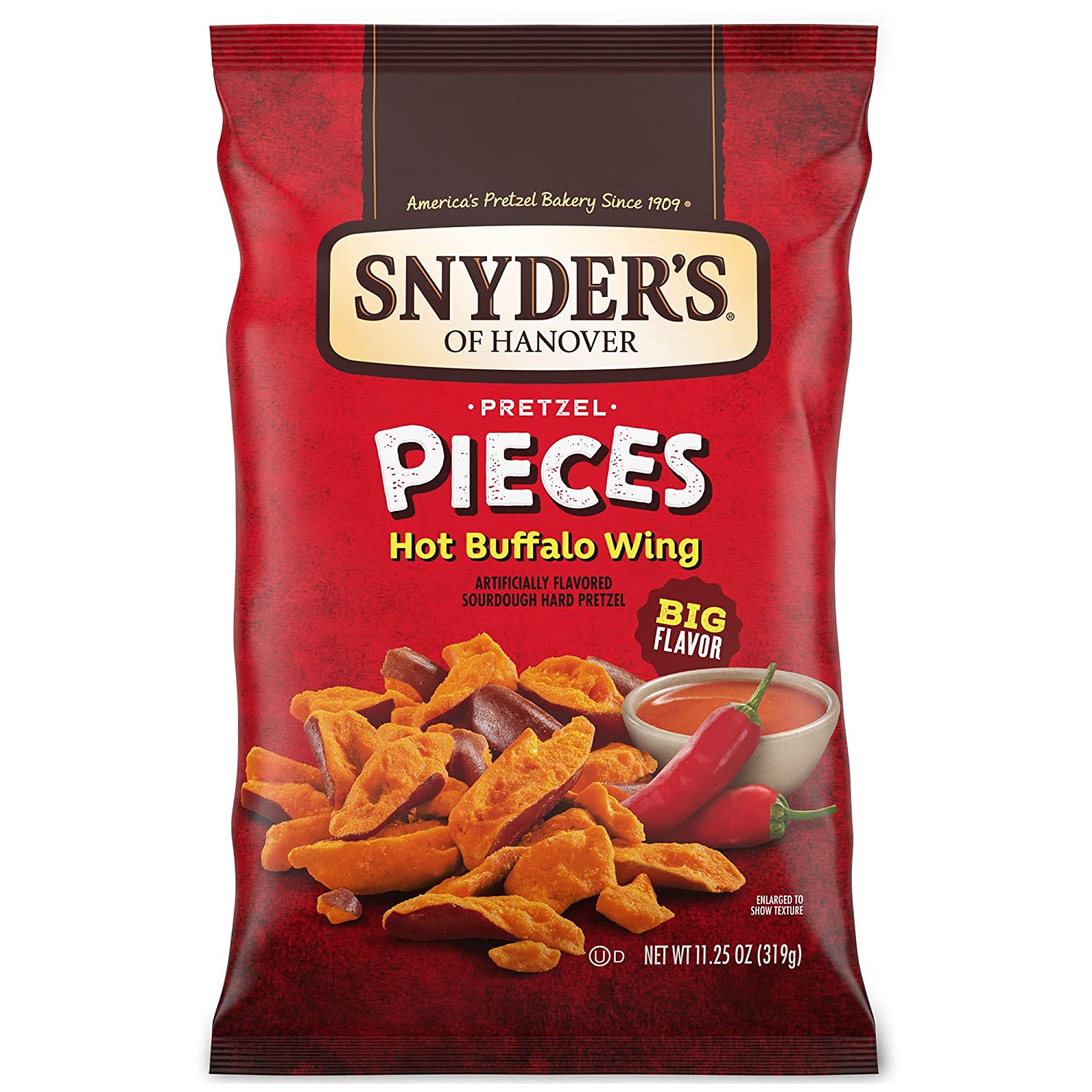 SNYDERS PRETZEL PIECES HOT BUFFALO 11.25OZ