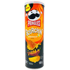 PRINGLES SCORCHING CHEDDAR 158GM