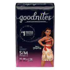 GOODNITES GIRL S/M JUMBO