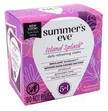 SUMMER'S EVE ISLAND SPLASH CLEANSING CLOTHS